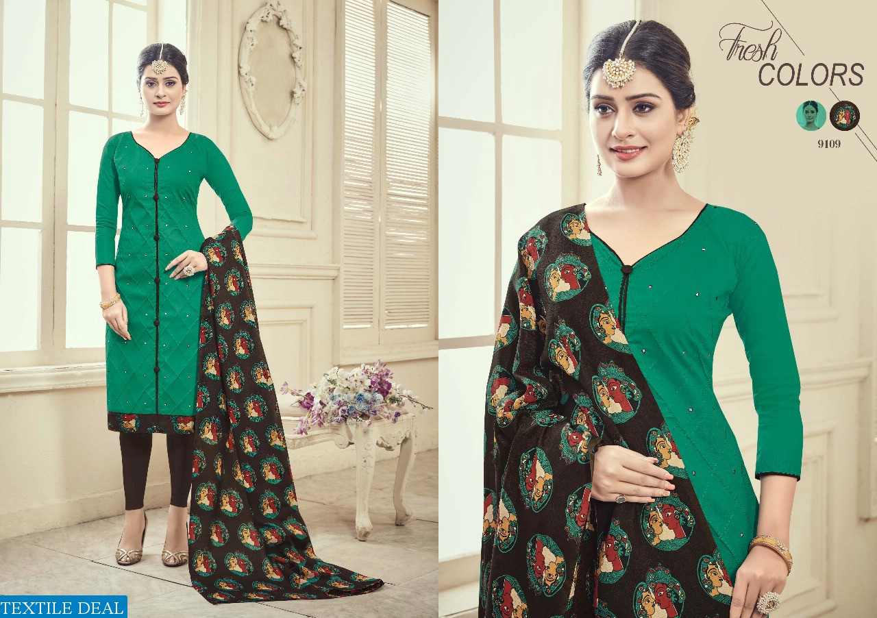 Raghav brandy Wholesale cotton pintex Dress material